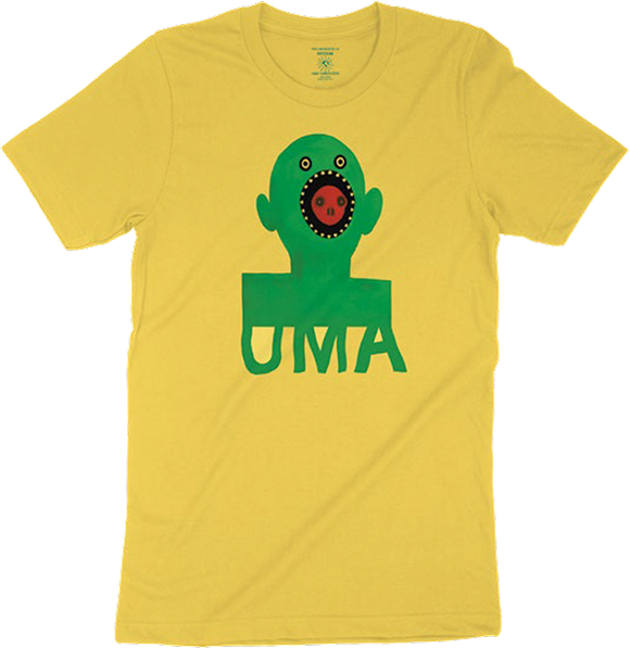 Uma Mouthface T-Shirt - Size: SMALL Yellow