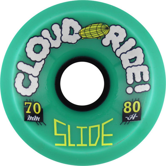 Cloud Ride Slide Teal Longboard Wheels - 70mm 80a (Set of 4) - Universo Extremo Boards