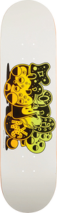 5boro Sp-One Bubble Skateboard Deck -8.25 White/Orange/Yellow DECK ONLY