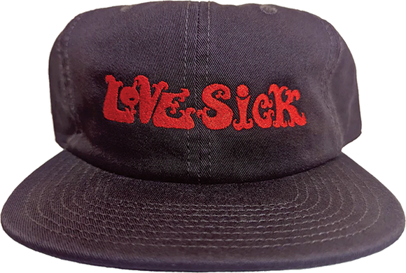 Lovesick Alone Again Cord Skate HAT - Adjustable Plum/Red 